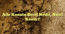 Aile Konutu Şerhi Nedir Nasıl Konur