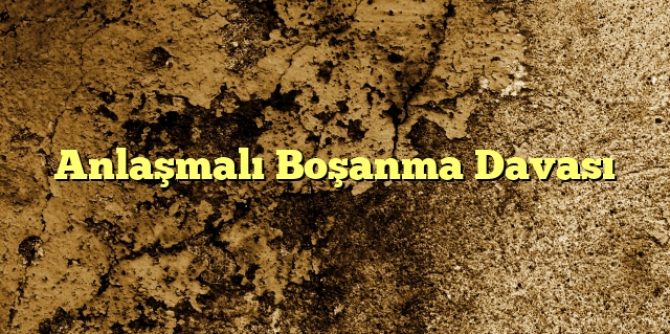 Anlaşmalı Boşanma Davası