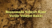 Boşanmada Velayet Kime Verilir Velayet Hakkı1