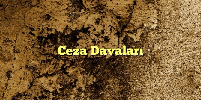 Ceza Davaları