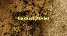 Hakaret Davası