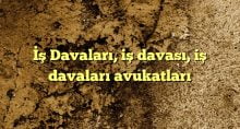 Davaları iş davası iş davaları avukatları