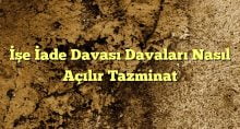 e İade Davası Davaları Nasıl Açılır Tazminat